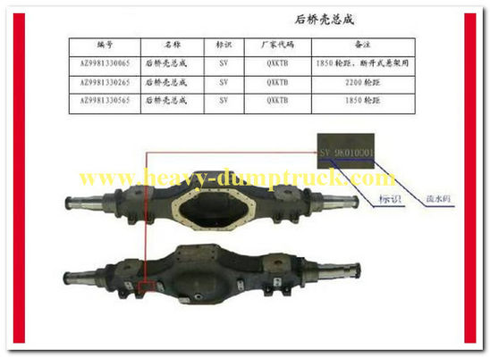 China Hinterachswohnungs-Zus-Baugerät-Ersatzteile AZ9981330065 fournisseur