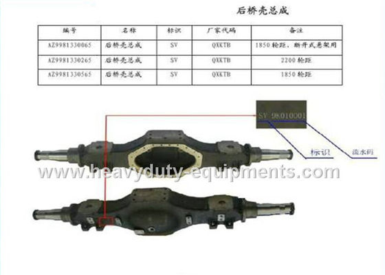 China sinotruk Ersatzteilvorgelegewellenoberteilteilnummer AZ9981330066 mit Garantie fournisseur